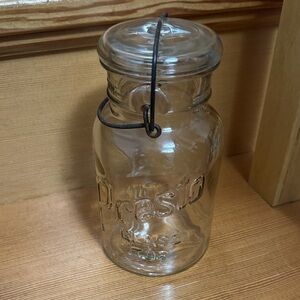 Presto Glass Top Jar with Wire Clamp Manufactured by Illinois Pacific Glass Co